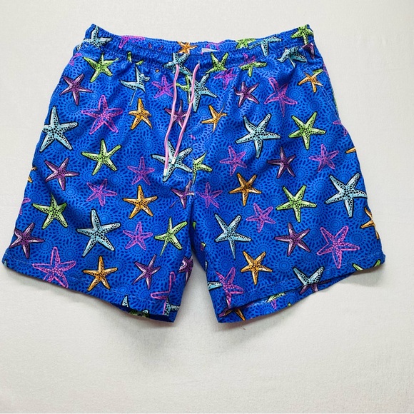 Peter Millar Men's XXL Swim Trunks Deep Sea Galaxy Starfish Pattern Drawstring - Picture 1 of 12